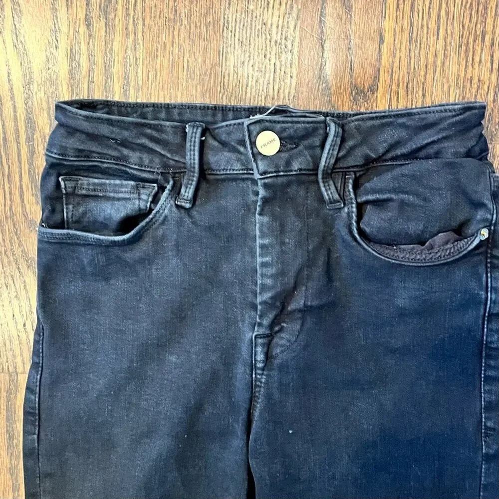 Frame Skinny Jeans Black Le One Skinny Romantic Chic Quiet Luxury Women's Size 1